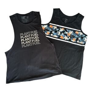 Womens Tank Top Bundle Black Screen Print Gym Outdoor Hiking